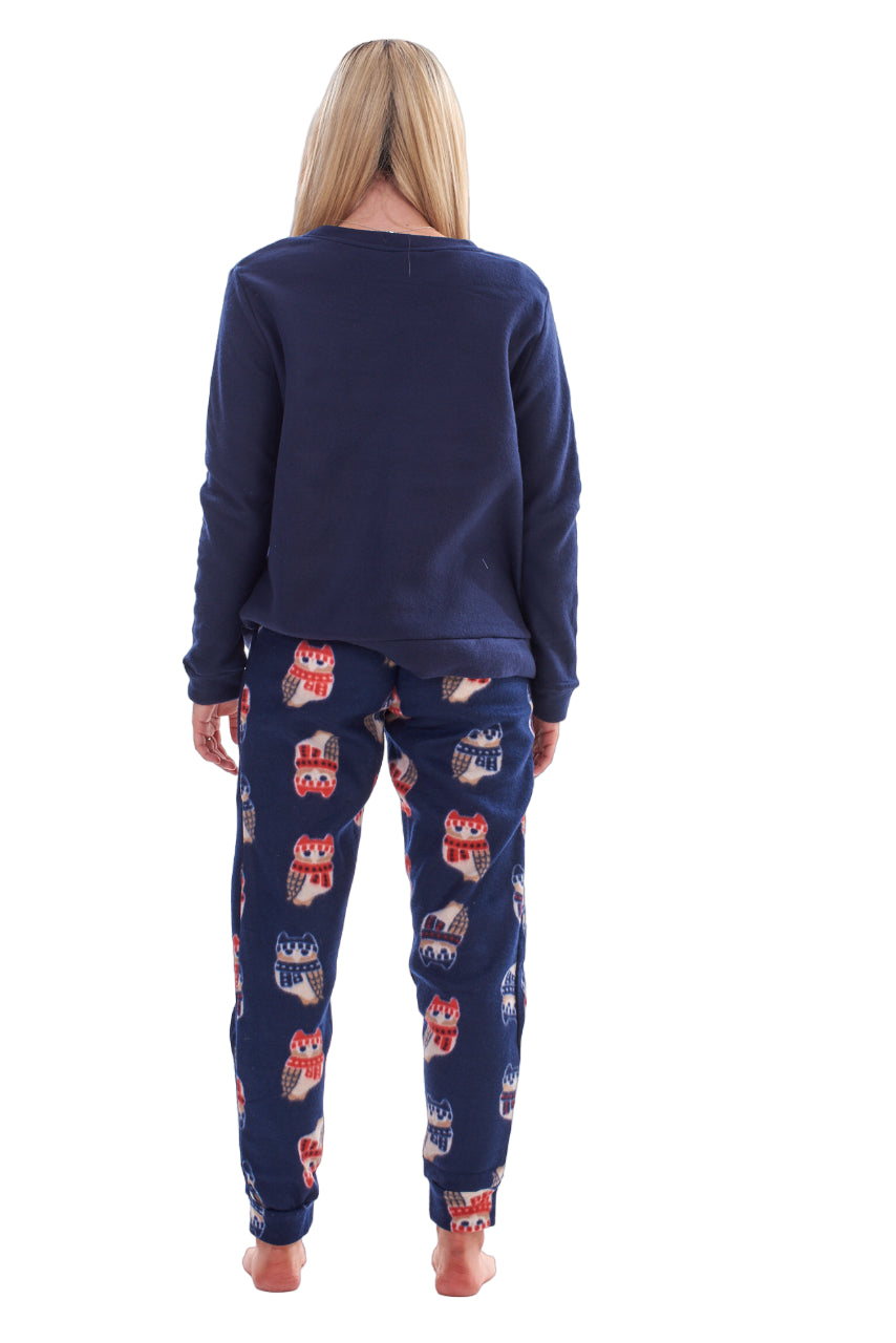 Ladies Fleece Pyjamas Printed Winter Warm PJ'S Nightwear RRP £20
