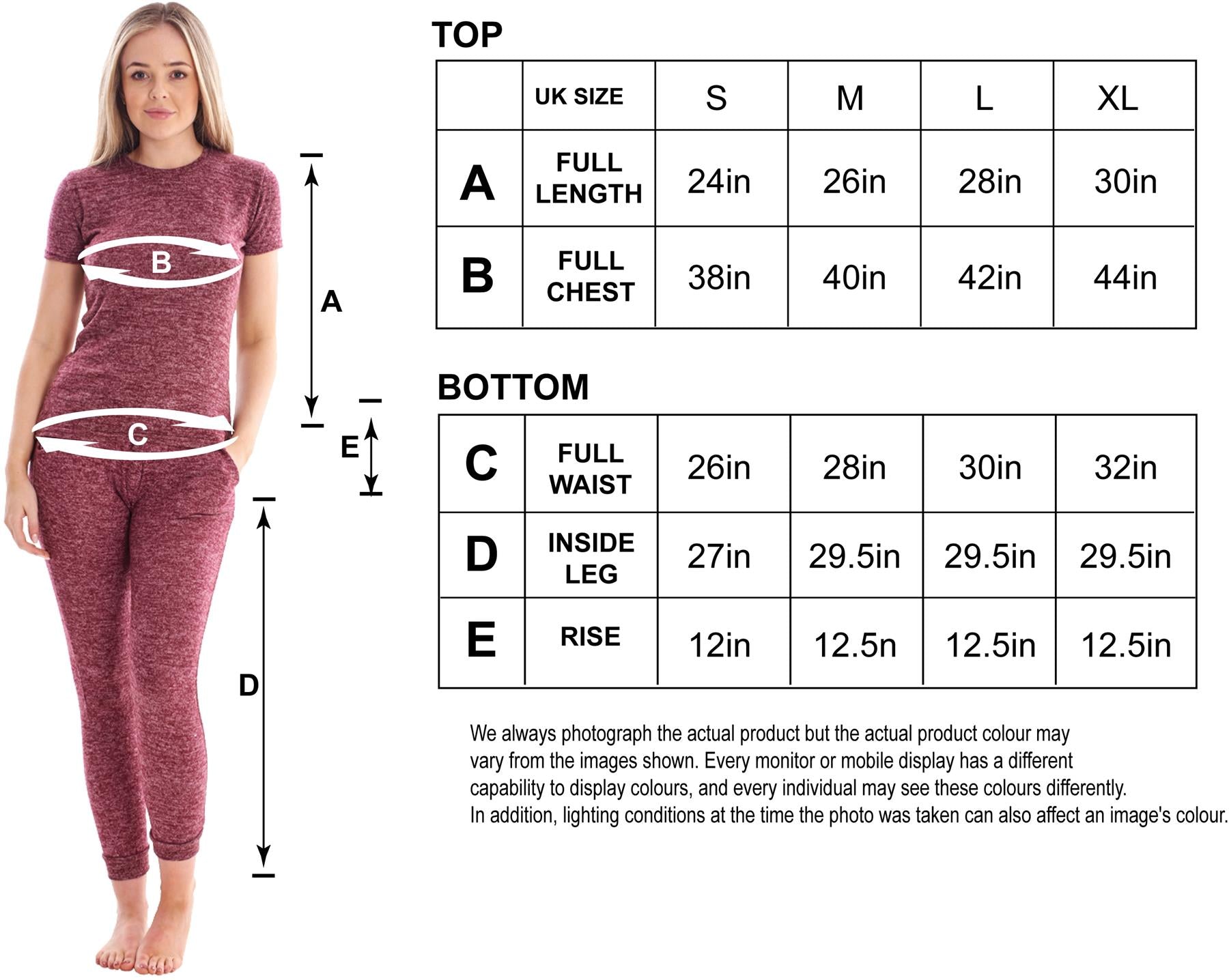 Ladies Stretch Short Sleeve Loungewear PJ'S Pockets Pyjama Set