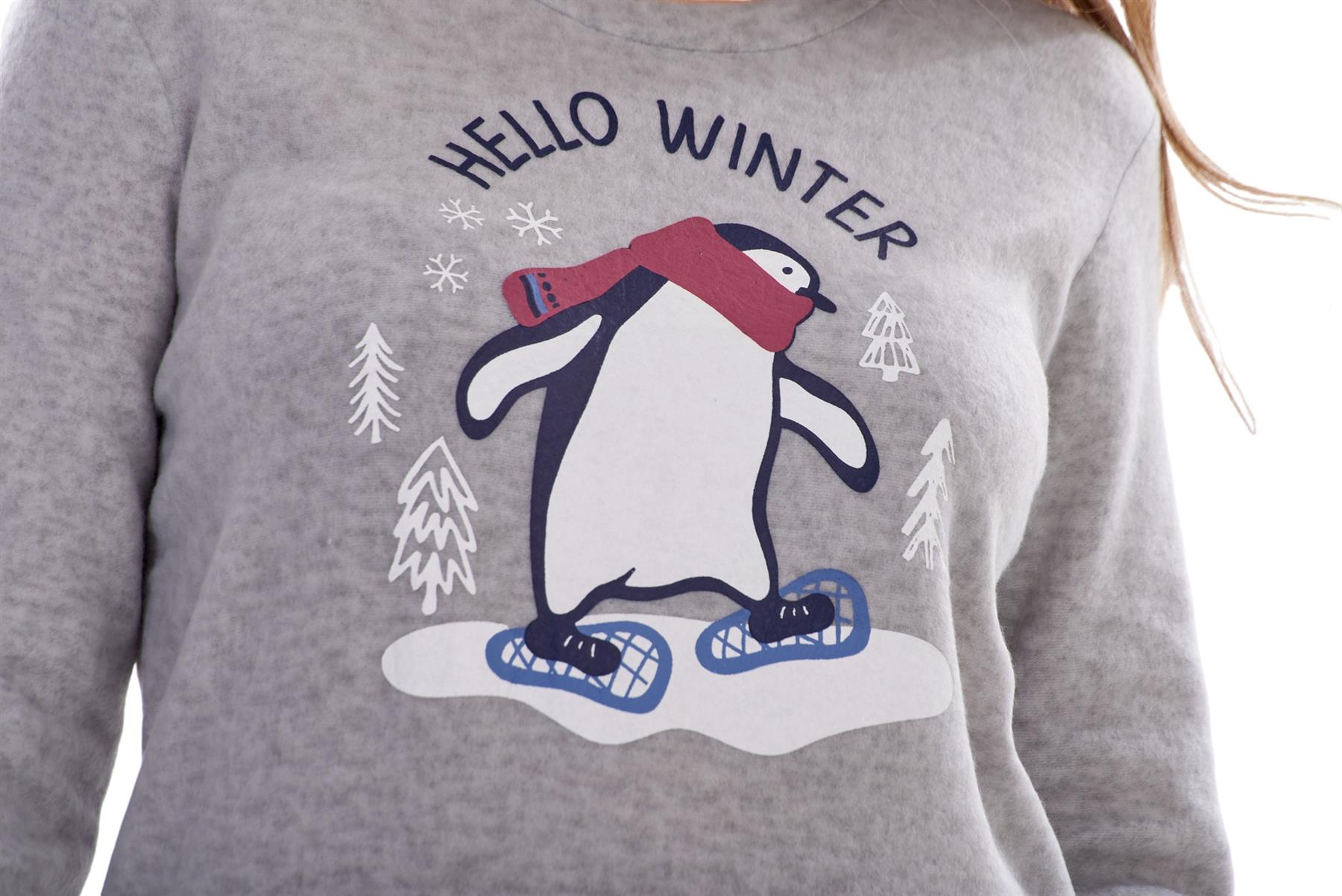 Ladies Fleece Pyjamas Printed Winter Warm PJ'S Nightwear RRP £20