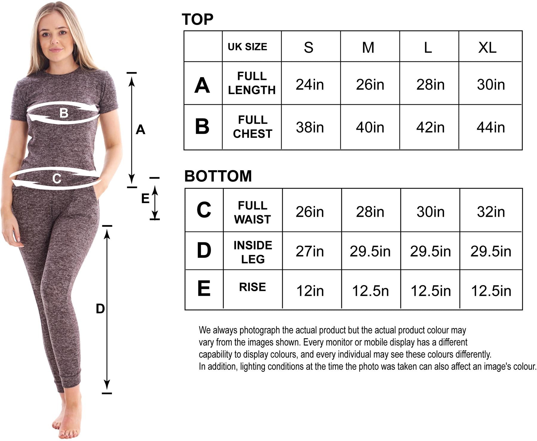 Ladies Stretch Short Sleeve Loungewear PJ'S Pockets Pyjama Set