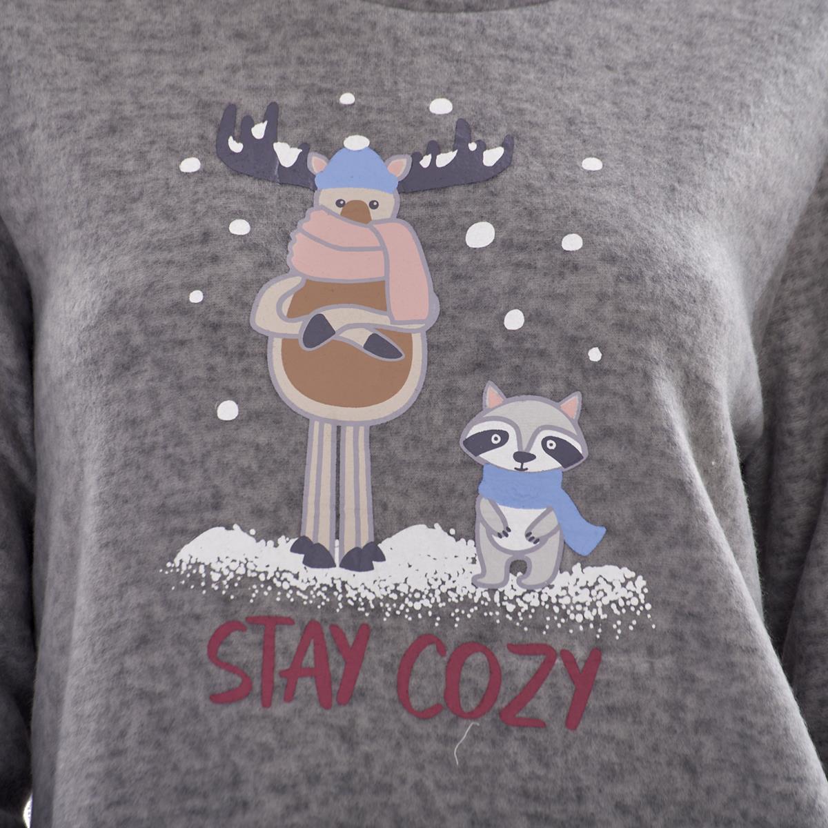 Ladies Fleece Pyjamas Printed Winter Warm PJ'S Nightwear RRP £20