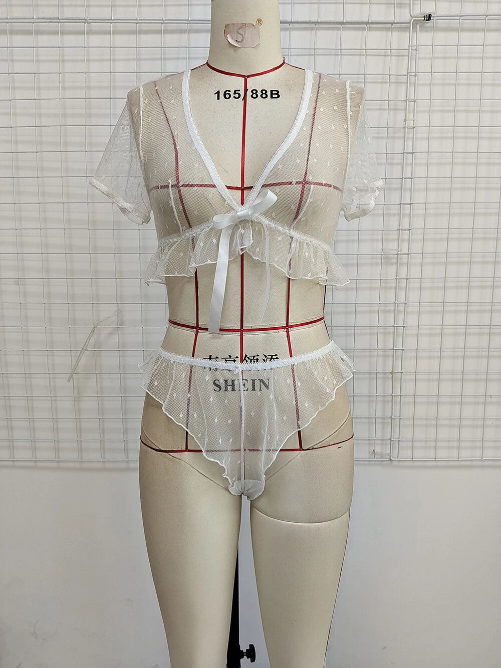 Sexy Lingerie Womens See Through Sheer Babydoll Sleepwear Nightwear Tops&Panties