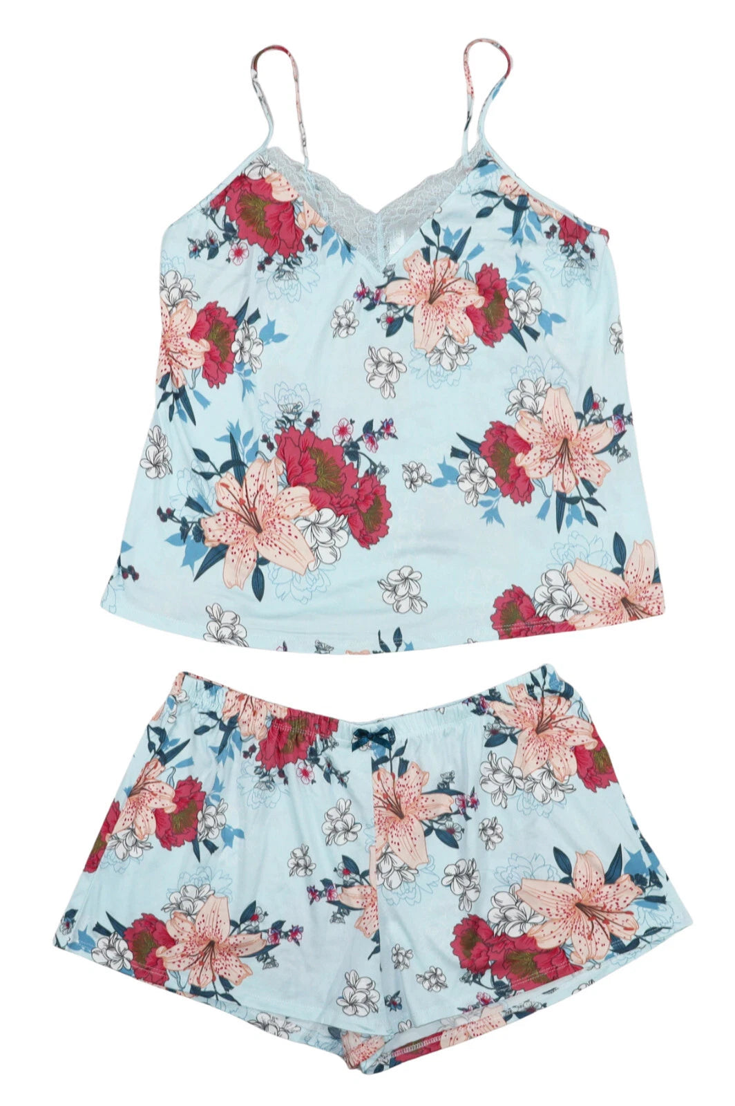 Flora Nikrooz Stacy Floral Print Cami & Shorts 2-Piece Women's Pajama Set NWT