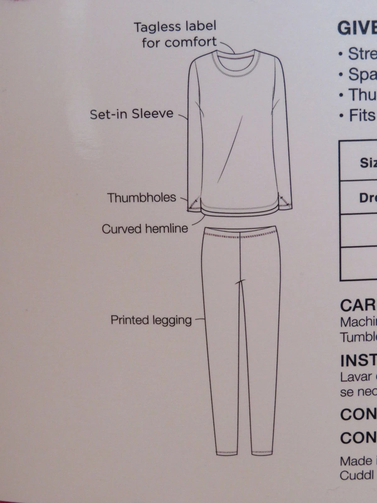 New Women’s Climate Right Cuddl Duds Red Long Sleeve Shirt Plaid Leggings Pajama