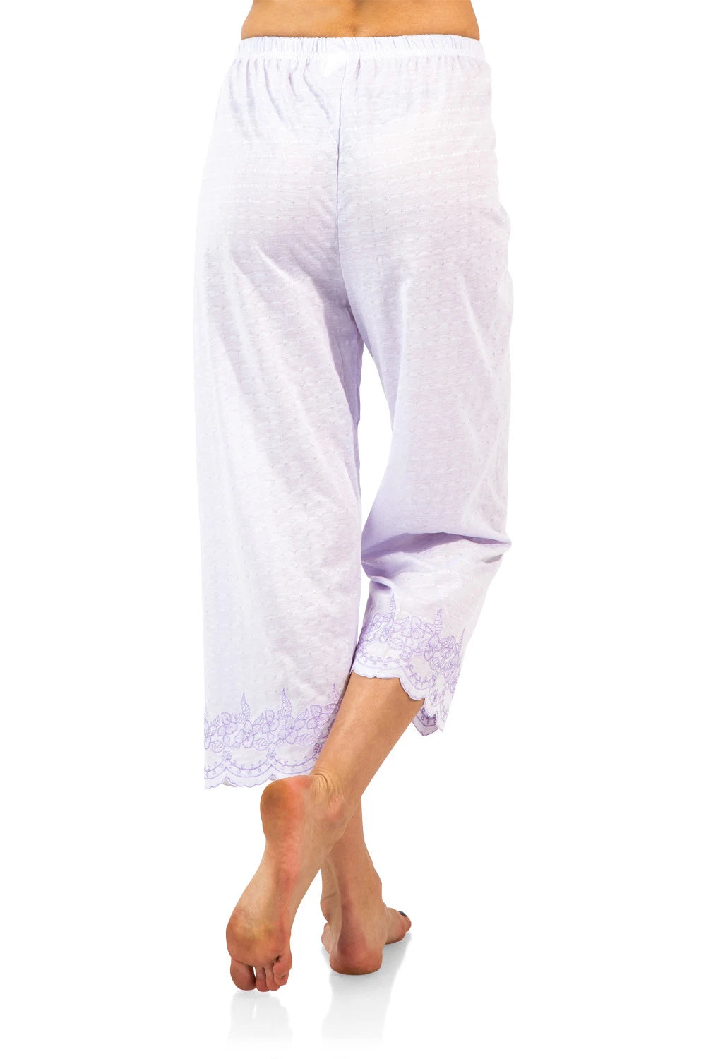 Casual Nights Women's Short Sleeve Floral Capri Pajama Set