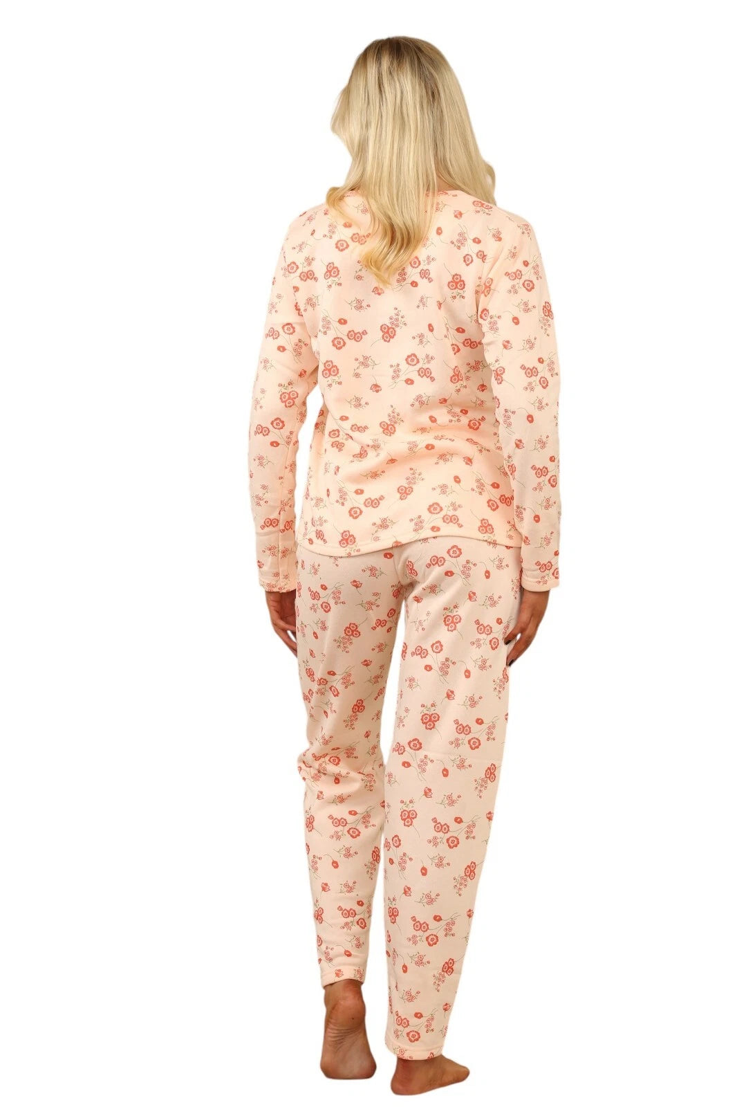 Ladies Thermal Pyjama Set Cosy Fleece Lined Winter Warm PJ Loungewear Set