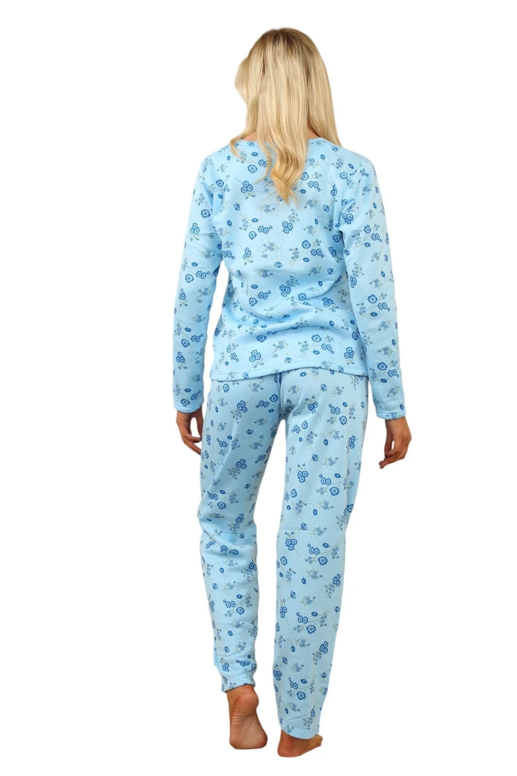 Ladies Thermal Pyjama Set Cosy Fleece Lined Winter Warm PJ Loungewear Set