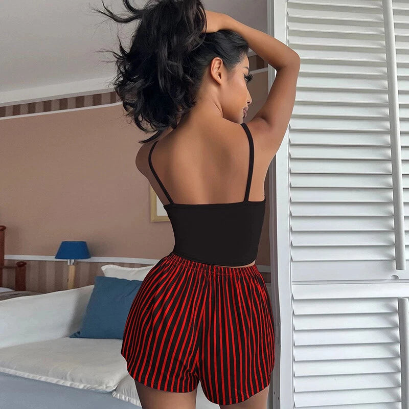 Women Ladies Sexy Lingerie Cami Vest Shorts Set Soft Sleepwear Pajamas Underwear