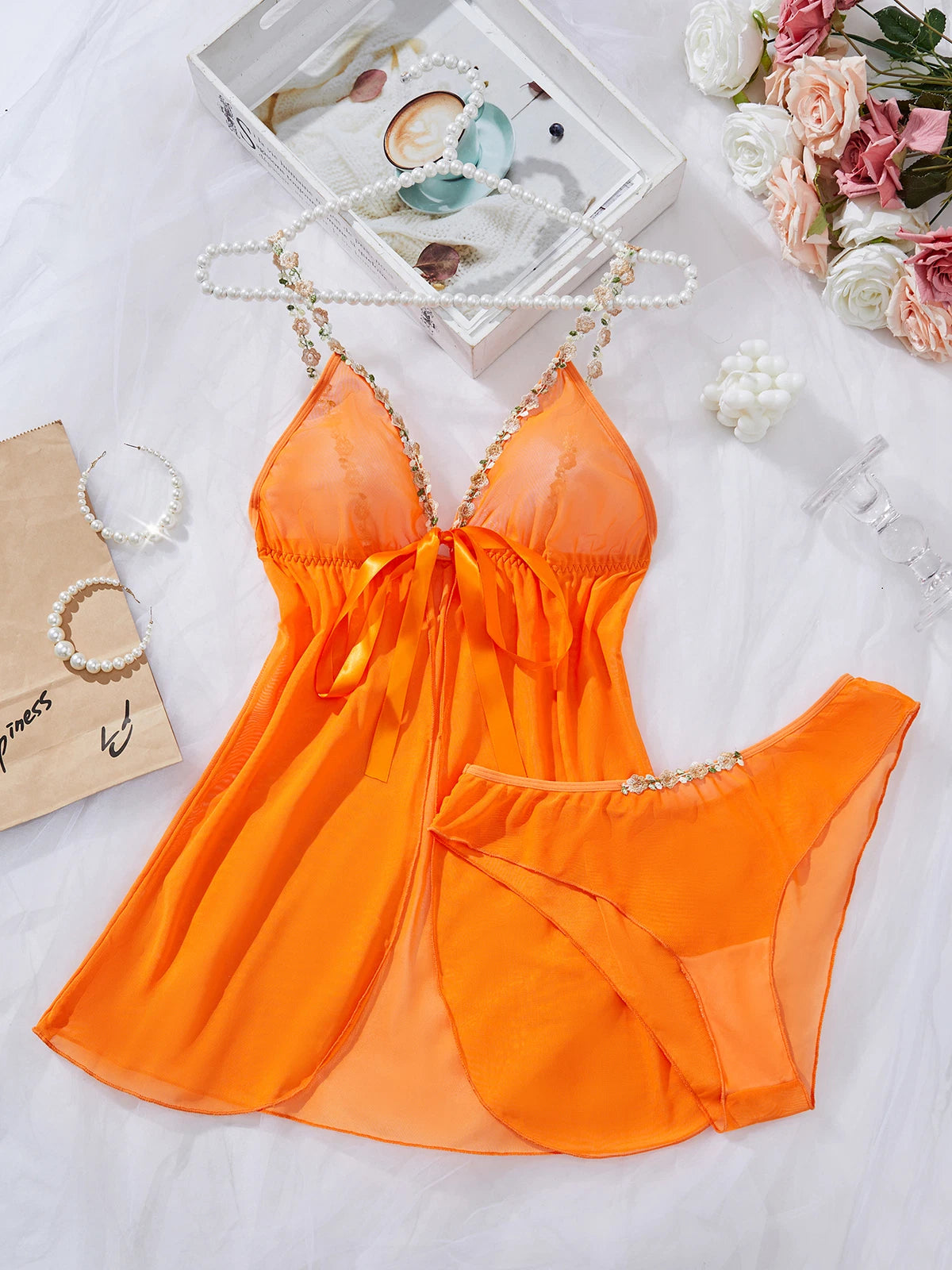 Sexy Women's Lingerie Floral Lace Sleepwear Underwear Dress See-Thru Babydoll US