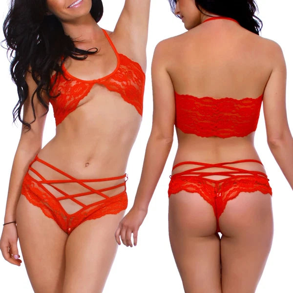 Sexy Lingerie Women Pajamas Set Ladies Sleepwear Underwear Cami Tops Shorts Set