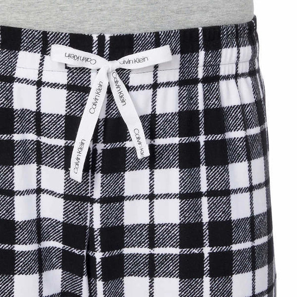 NWT!! Calvin Klein Women's Fleece PJ Set, Black/Blue/Red