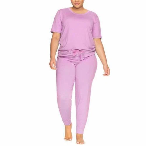 Felina Womens Pajamas 3-Piece Lounge Comfort Waist Soft Lightweight L42