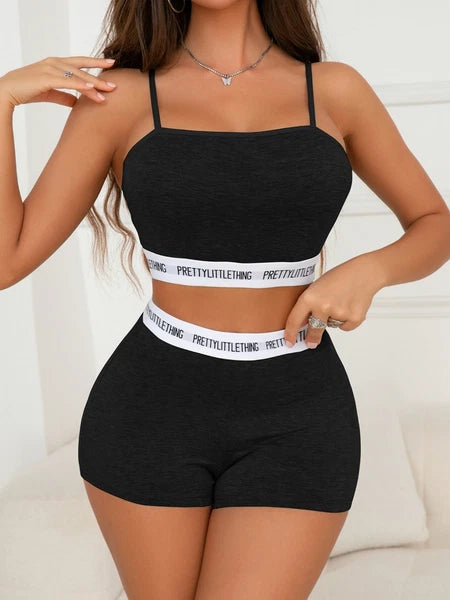 Sexy Lingerie Women Pajamas Set Ladies Sleepwear Underwear Cami Tops Shorts Set