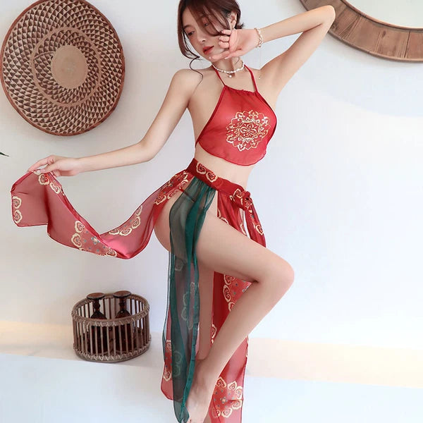 Hanfu  Bridal  Uniform  Temptation  Pajamas  Bellyband  Passion Set