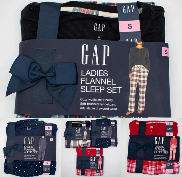 Ladies Pyjamas Women Flannel Checkered Nightwear Summer Full Sleeve Comfy Pj's