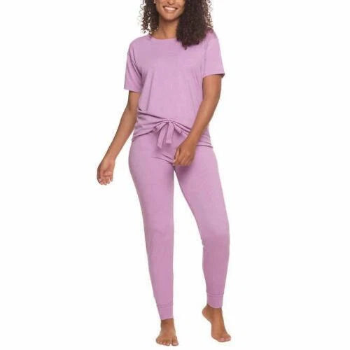 Felina Womens Pajamas 3-Piece Lounge Comfort Waist Soft Lightweight L42