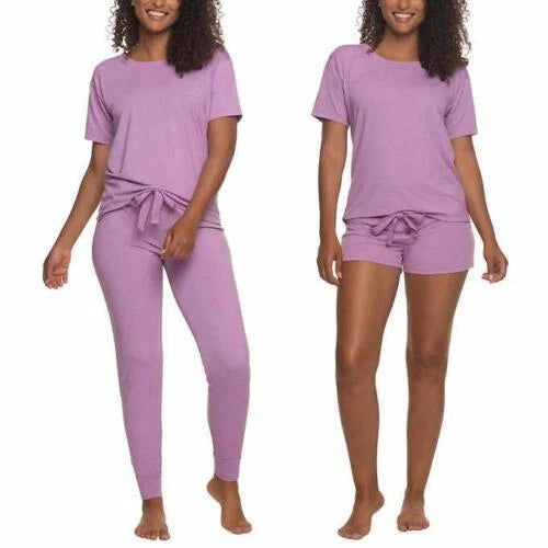 Felina Womens Pajamas 3-Piece Lounge Comfort Waist Soft Lightweight L42