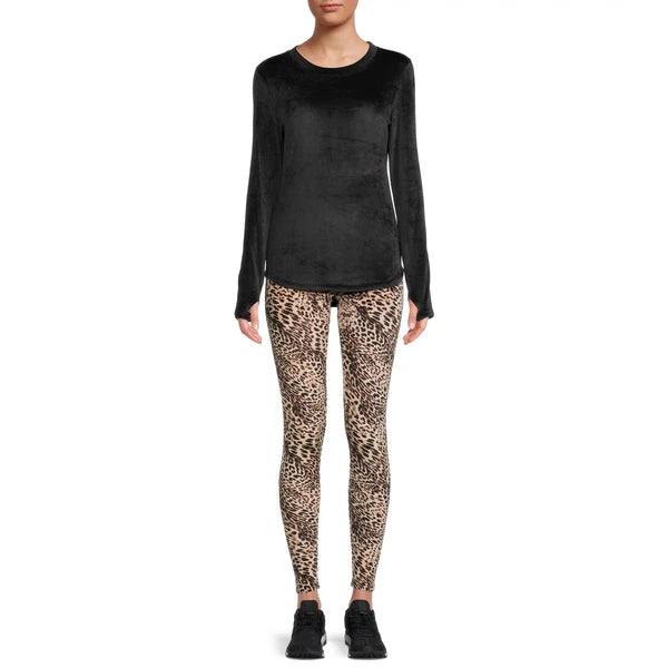 Cuddl Duds VELOUR 2pc Set ClimateRight Womens S-2X Top Legging Pajama Base Layer
