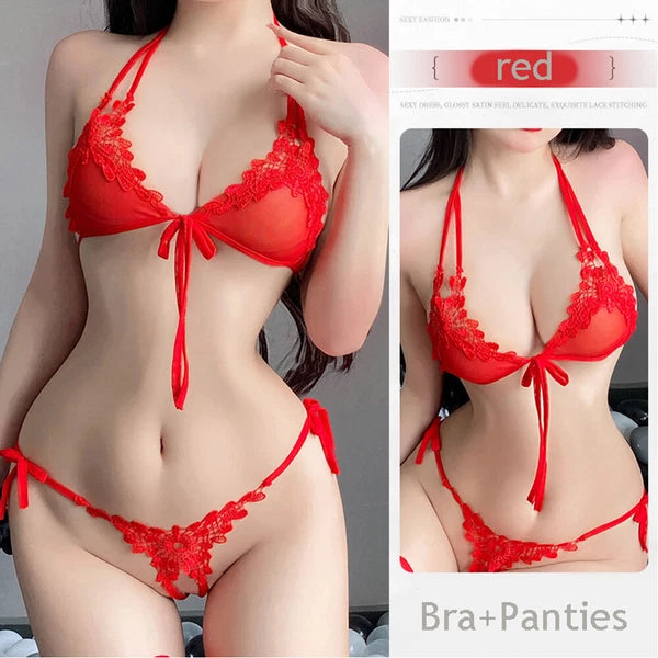 Lingerie Sleepwear Lace Women G-String Dress Underwear Babydoll Nightwear