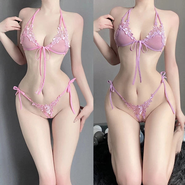 Lingerie Sleepwear Lace Women G-String Dress Underwear Babydoll Nightwear