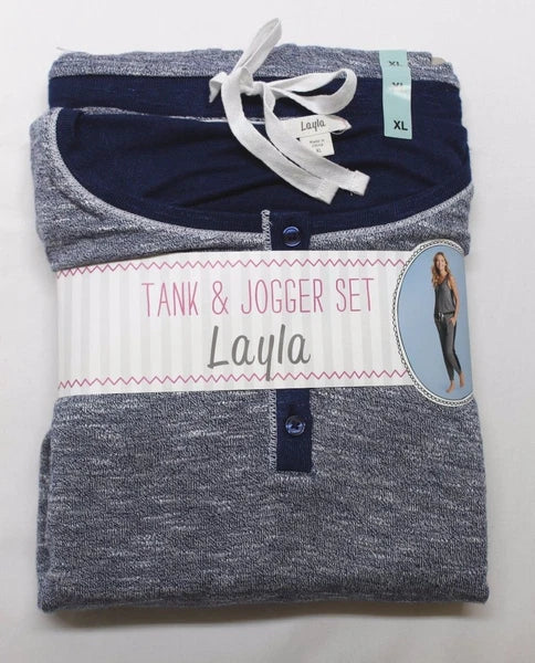 LAYLA WOMEN'S TANK & JOGGER LOUNGE SET VARIETY SIZE / COLOR NWT