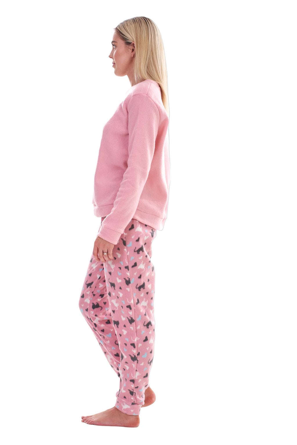 Ladies Fleece Pyjamas Printed Winter Warm PJ'S Nightwear RRP £20