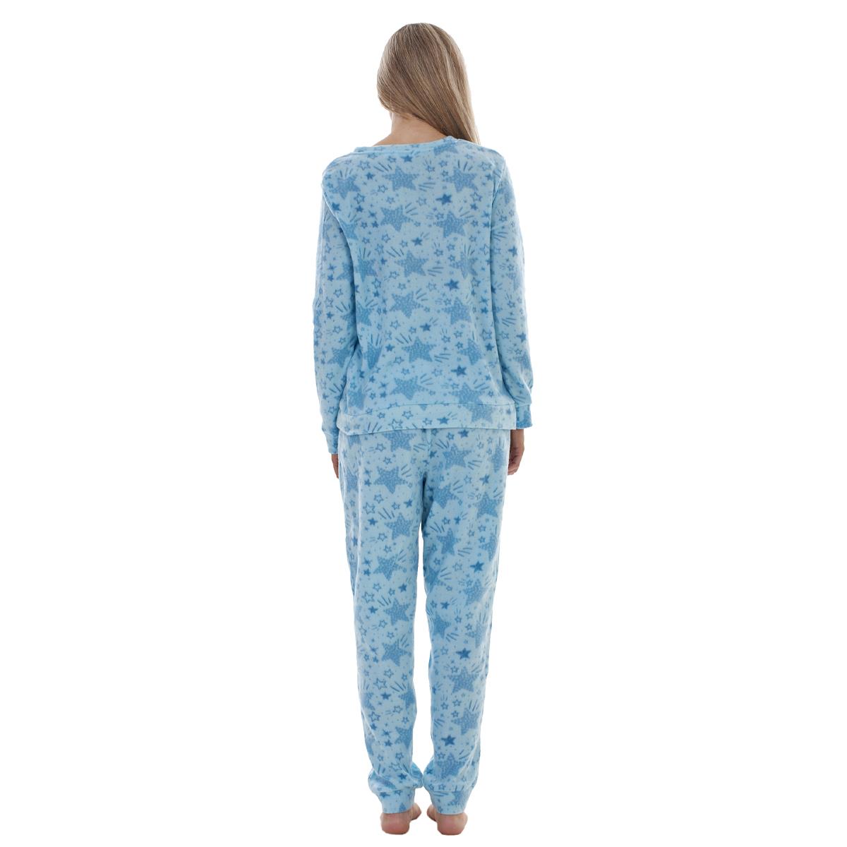 Ladies Fleece Pyjamas Printed Winter Warm PJ'S Nightwear RRP £20