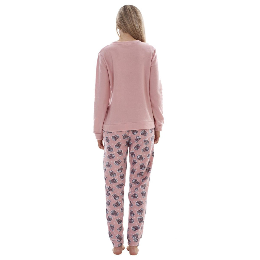 Ladies Fleece Pyjamas Printed Winter Warm PJ'S Nightwear RRP £20