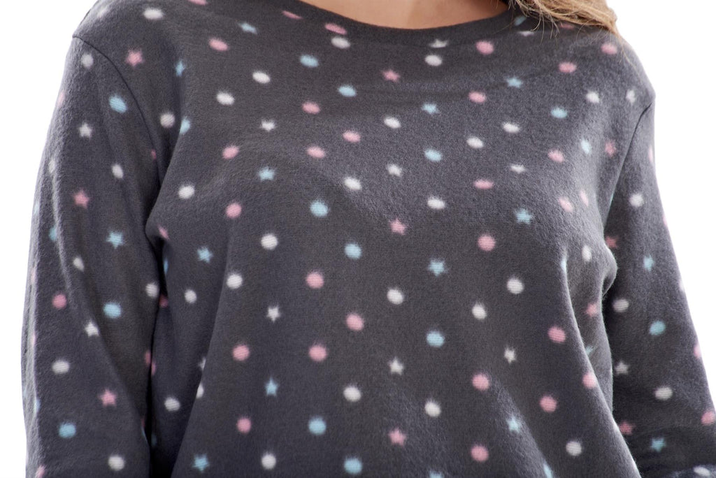 Ladies Fleece Pyjamas Printed Winter Warm PJ'S Nightwear RRP £20