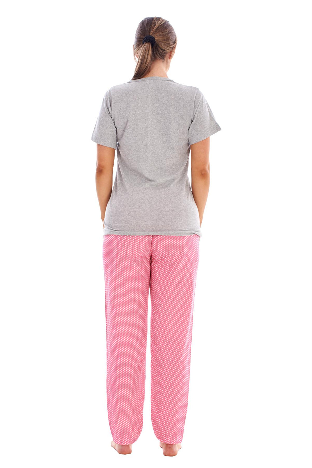Women’s Pyjamas Set Short Sleeve Top & Full Length Pants Sleepwear Nightwear