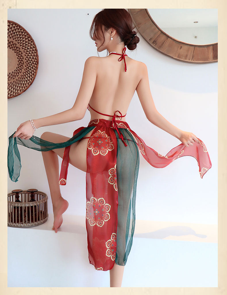 Hanfu  Bridal  Uniform  Temptation  Pajamas  Bellyband  Passion Set