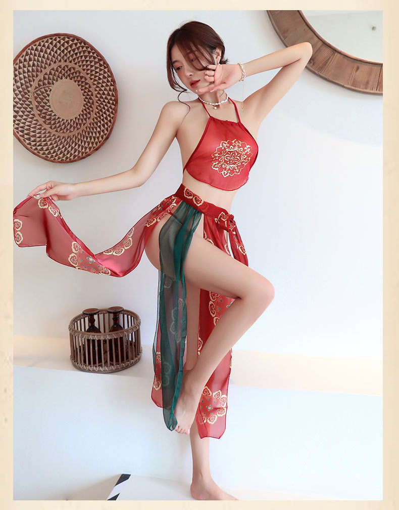 Hanfu  Bridal  Uniform  Temptation  Pajamas  Bellyband  Passion Set