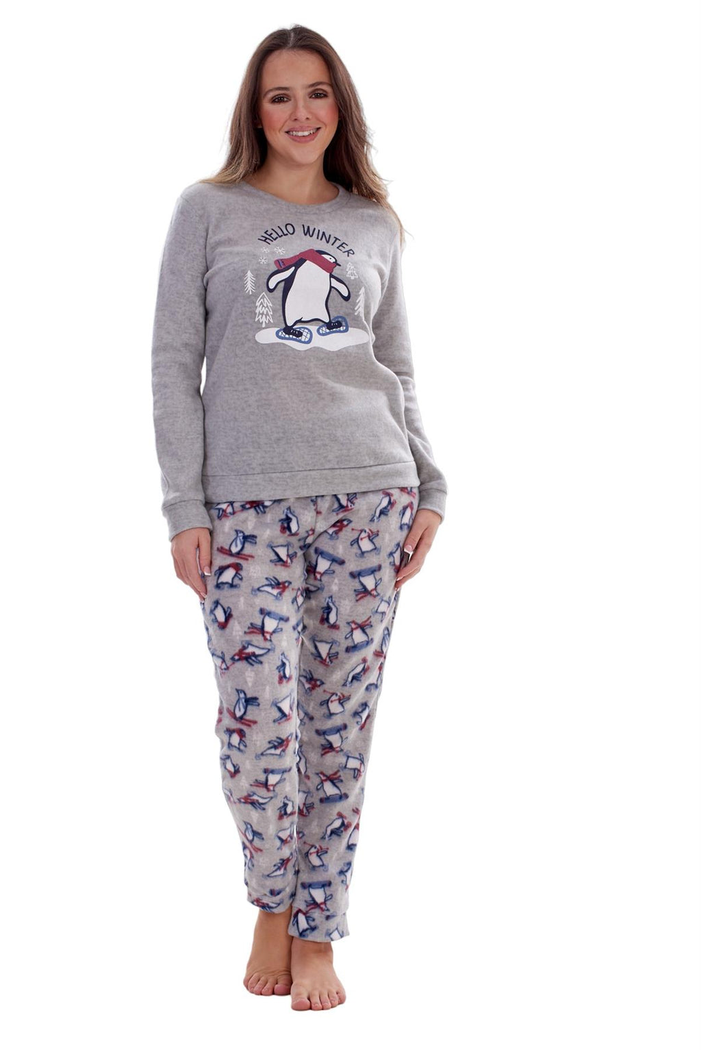 Ladies Fleece Pyjamas Printed Winter Warm PJ'S Nightwear RRP £20