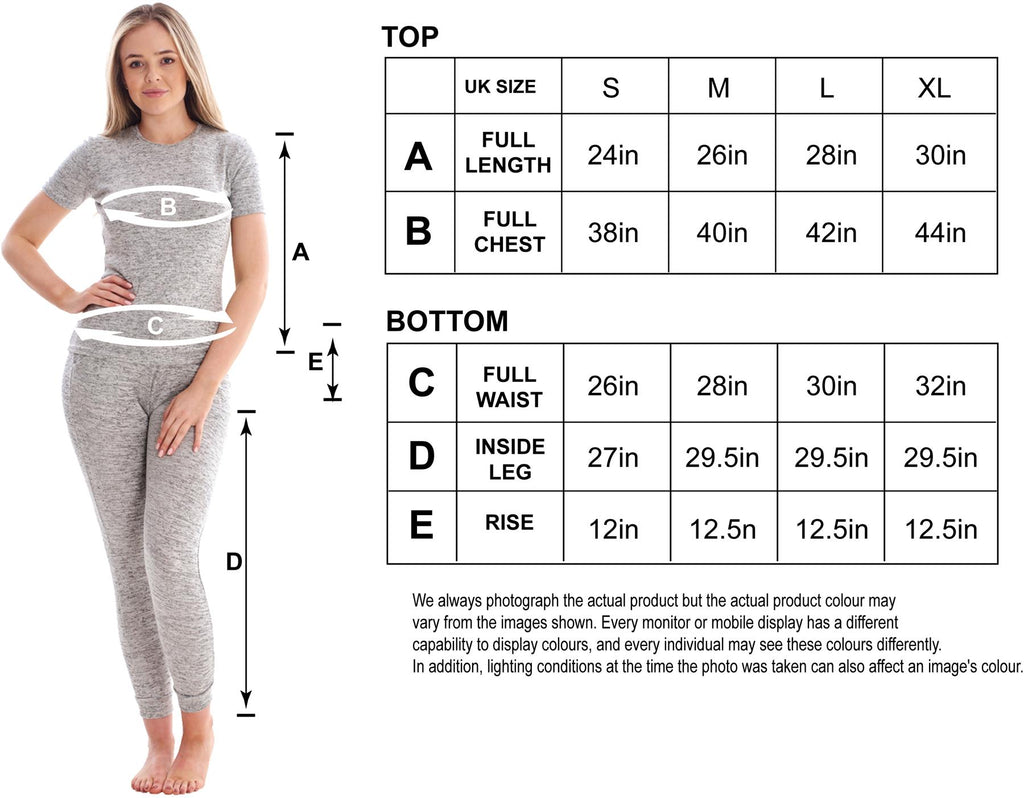 Ladies Stretch Short Sleeve Loungewear PJ'S Pockets Pyjama Set