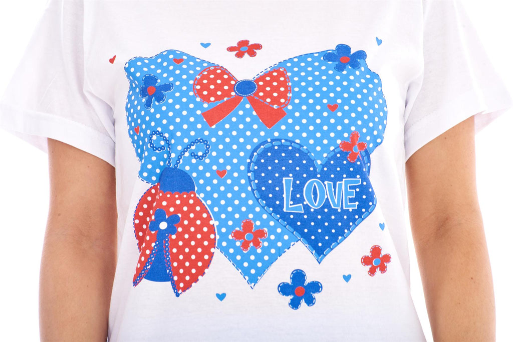 Women’s Pyjamas Set Short Sleeve Top & Full Length Pants Sleepwear Nightwear