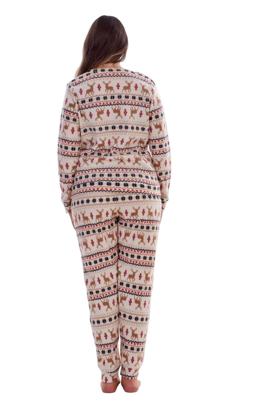 Ladies Fleece Pyjamas Printed Winter Warm PJ'S Nightwear RRP £20