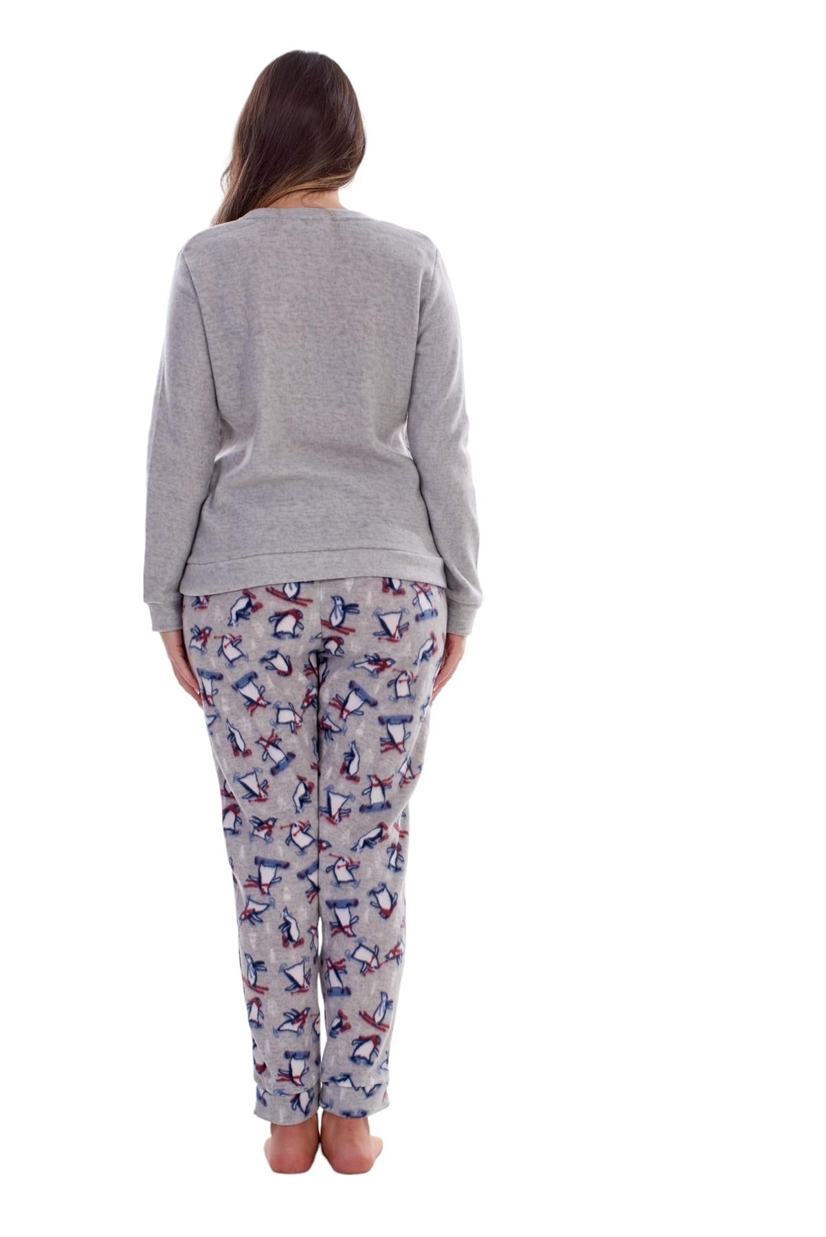 Ladies Fleece Pyjamas Printed Winter Warm PJ'S Nightwear RRP £20