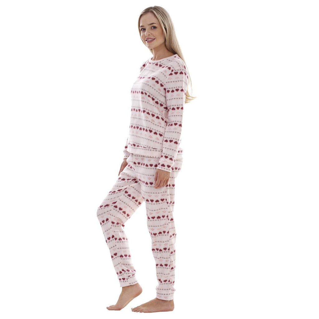 Ladies Fleece Pyjamas Printed Winter Warm PJ'S Nightwear RRP £20