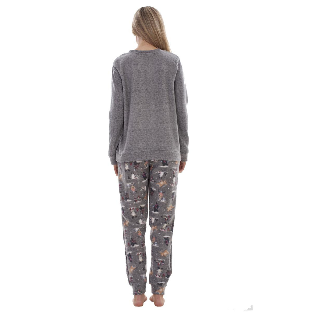 Ladies Fleece Pyjamas Printed Winter Warm PJ'S Nightwear RRP £20