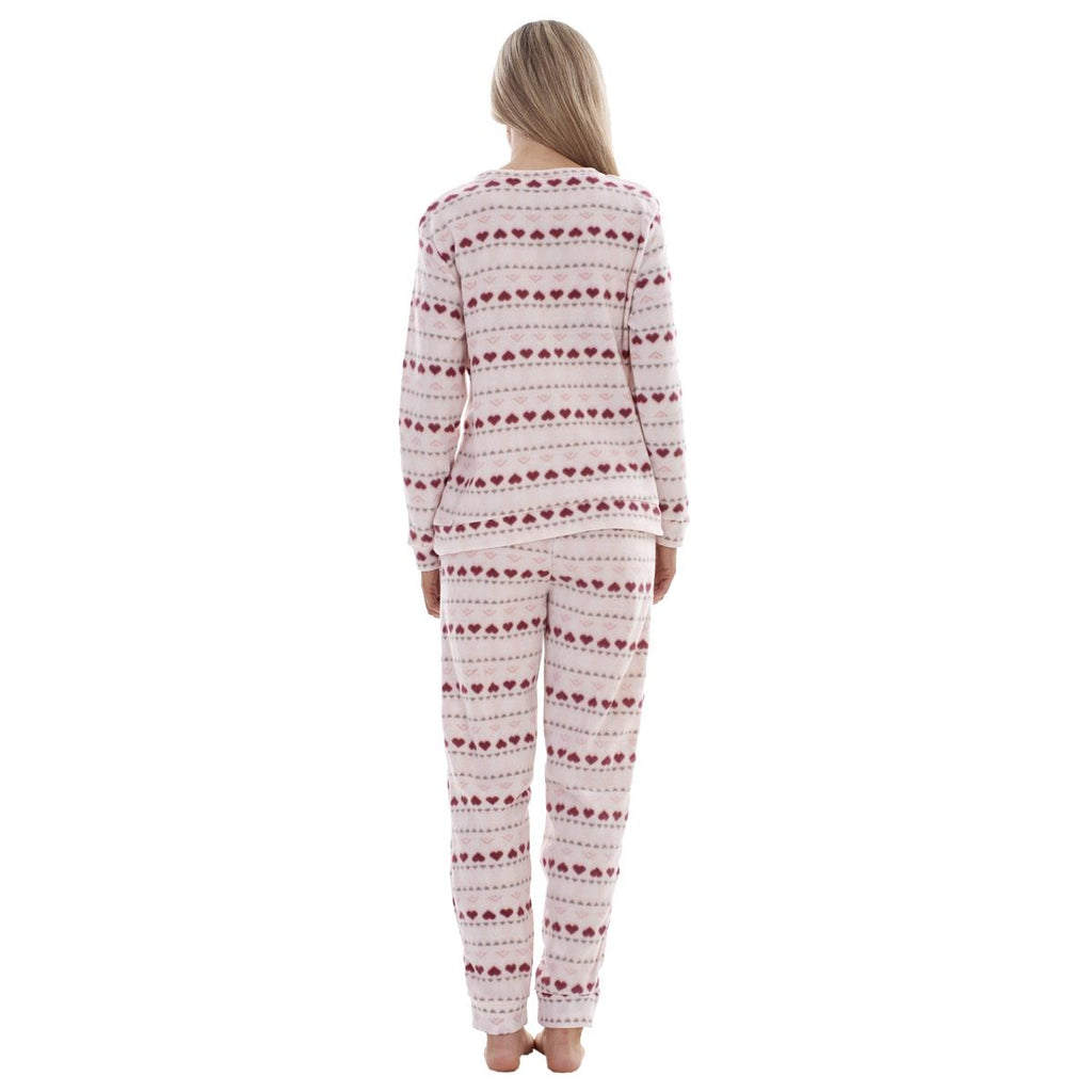 Ladies Fleece Pyjamas Printed Winter Warm PJ'S Nightwear RRP £20