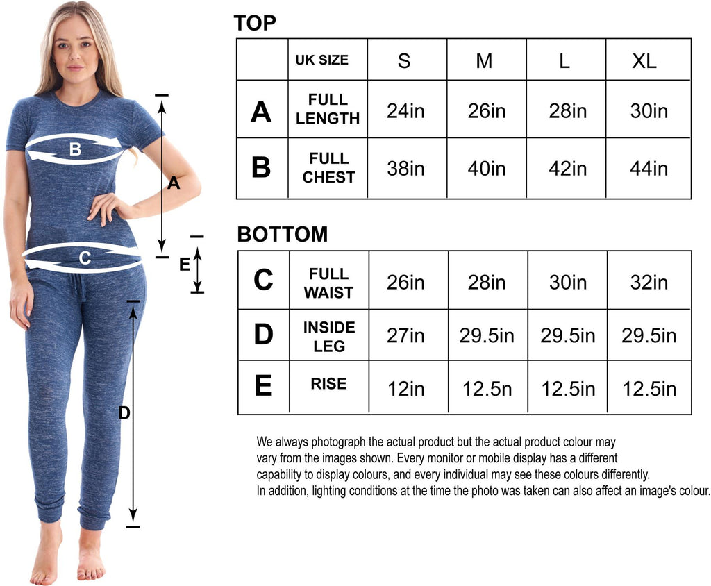 Ladies Stretch Short Sleeve Loungewear PJ'S Pockets Pyjama Set