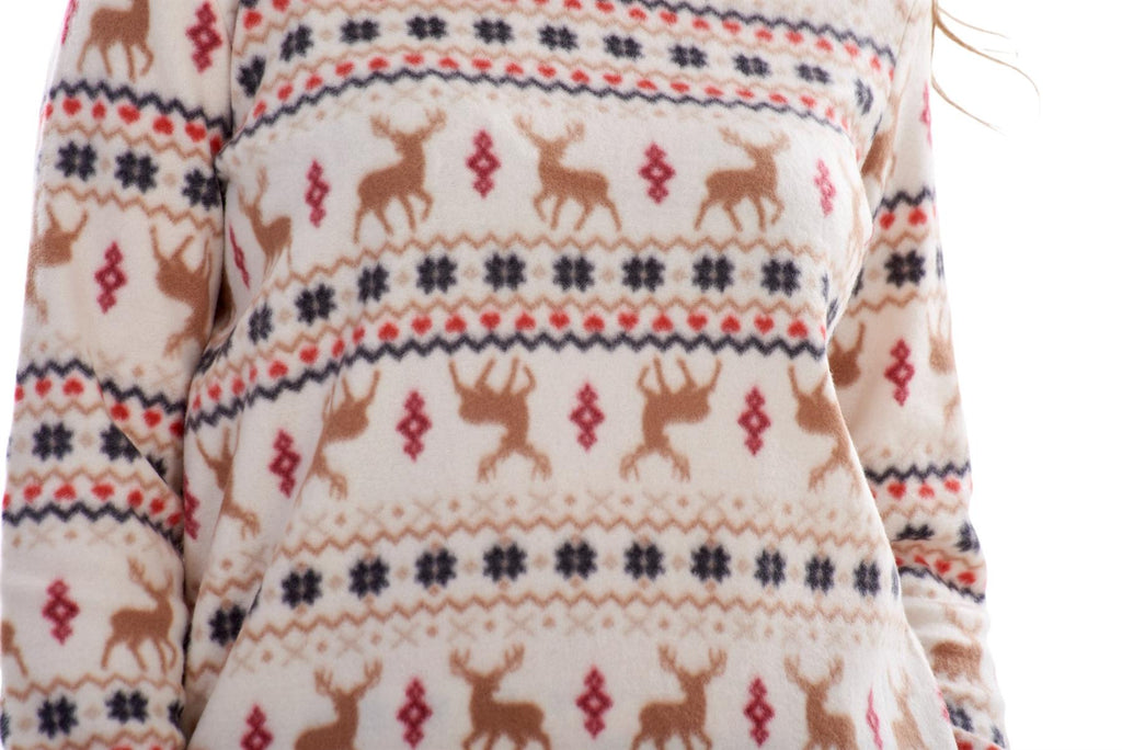 Ladies Fleece Pyjamas Printed Winter Warm PJ'S Nightwear RRP £20