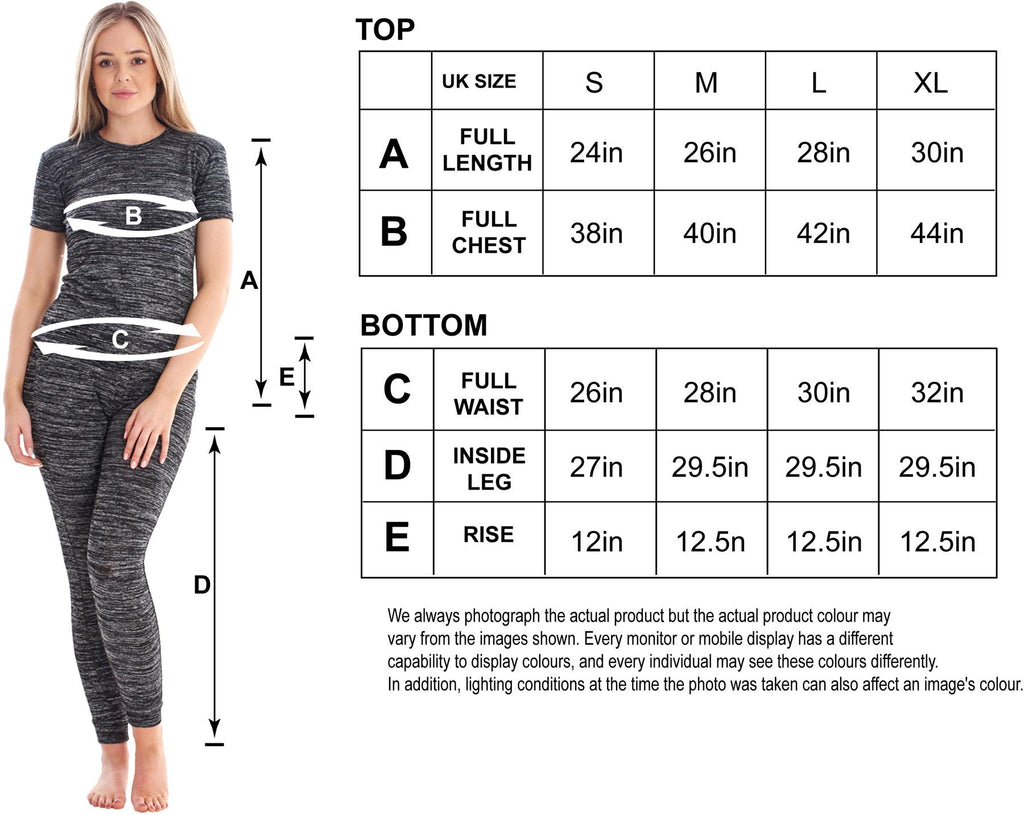 Ladies Stretch Short Sleeve Loungewear PJ'S Pockets Pyjama Set