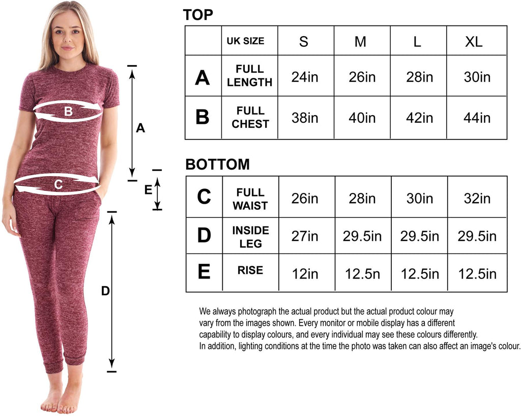 Ladies Stretch Short Sleeve Loungewear PJ'S Pockets Pyjama Set