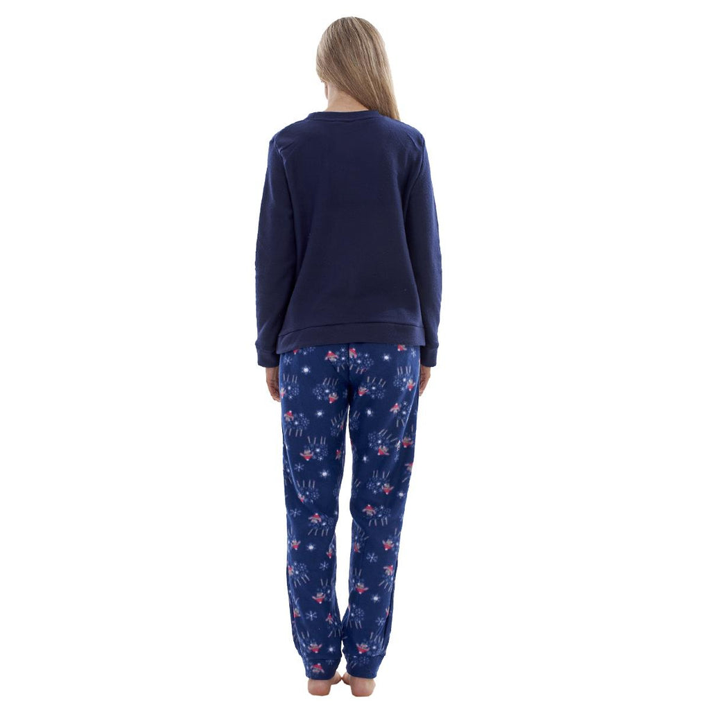Ladies Fleece Pyjamas Printed Winter Warm PJ'S Nightwear RRP £20