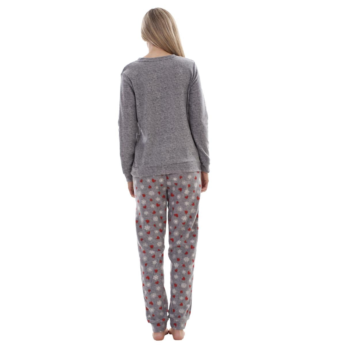 Ladies Fleece Pyjamas Printed Winter Warm PJ'S Nightwear RRP £20
