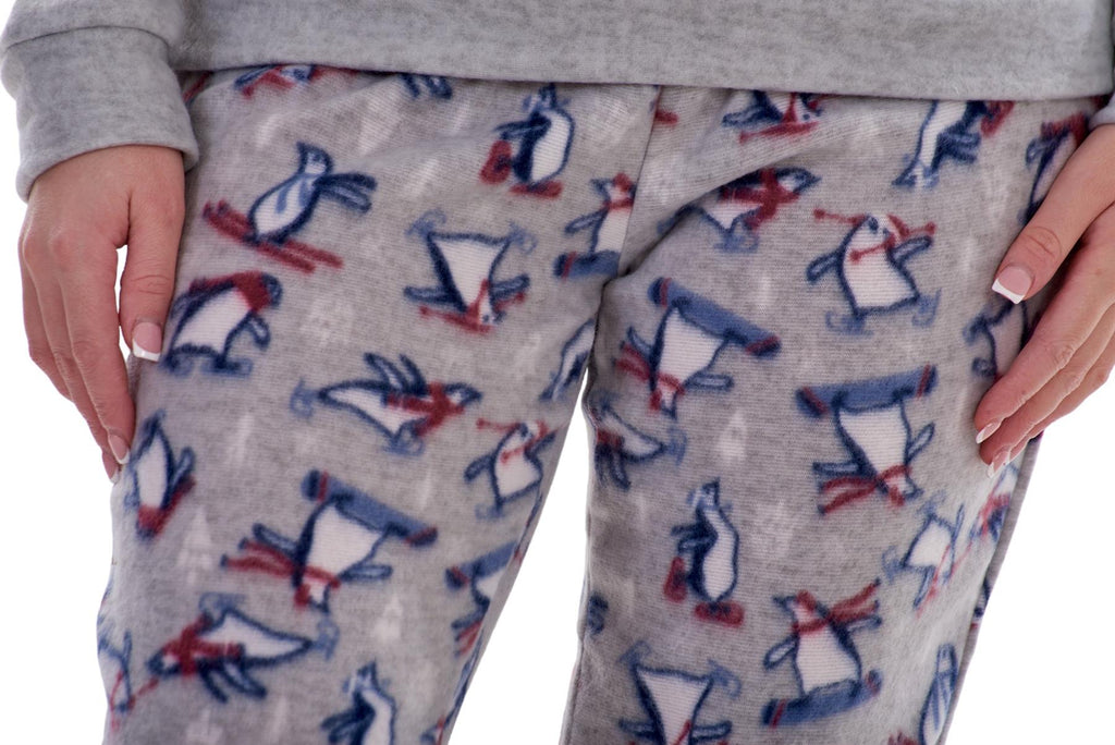 Ladies Fleece Pyjamas Printed Winter Warm PJ'S Nightwear RRP £20