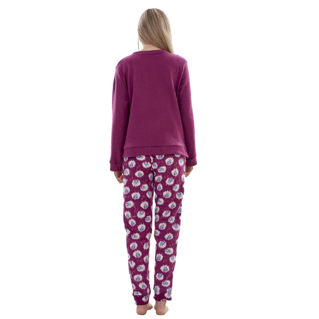 Ladies Fleece Pyjamas Printed Winter Warm PJ'S Nightwear RRP £20
