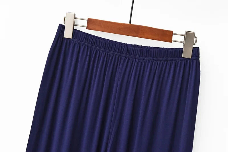 2PCS Pajama Sets Women Long Sleeve Solid Loose Breathable Soft Lady Suit Womens