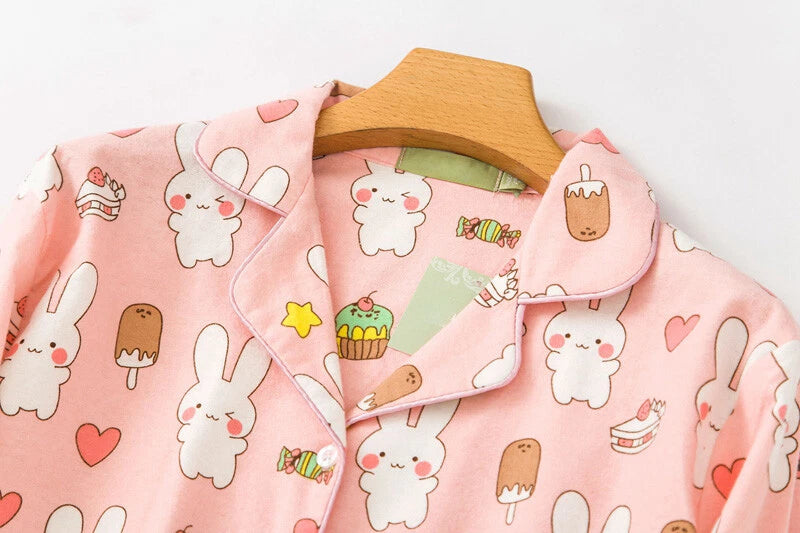 Ladies/Womens 100% Brushed Cotton Pyjamas Set Check Print Button Up Loungewear